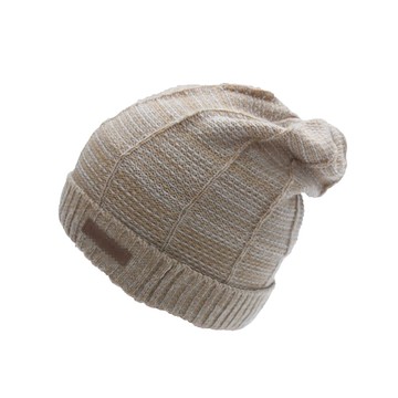 單秋冬季男士帽子加厚加絨保暖青年戶外運動騎行針織毛線帽男1入