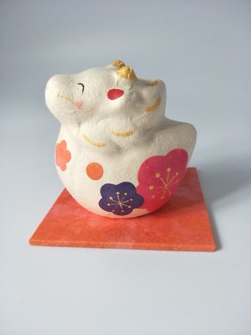 【招福干支】開運干支 生肖龍 緣起物 花笑福來龍