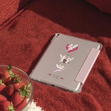 【 The Romantic Party!】透明磨砂書本式iPad保護套