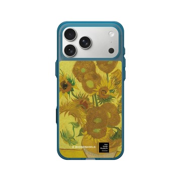 iPhone 17 Pro Max Clear (相機按鈕) 夜幕藍 - Van Gogh Museum - 向日葵