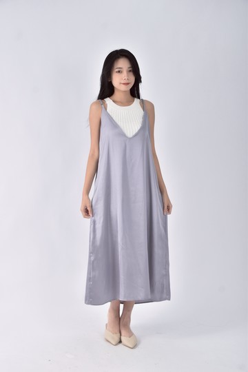 (M) 【Jenny林紅禎私服】pazzo無袖光澤紫色洋裝