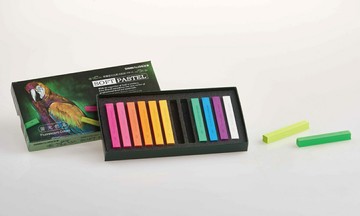 雄獅 12色 螢光色軟式粉彩 FSP-12【APP滿額下單10%點數(單一帳號最高5000點)】1/31止