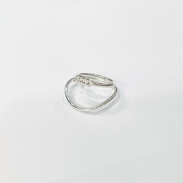 捲捲電話圈 純銀戒