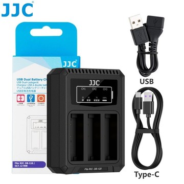 JJC 理光DB-120 電池充電器 Ricoh GR4 GRIV GR IV 相機三槽充电座