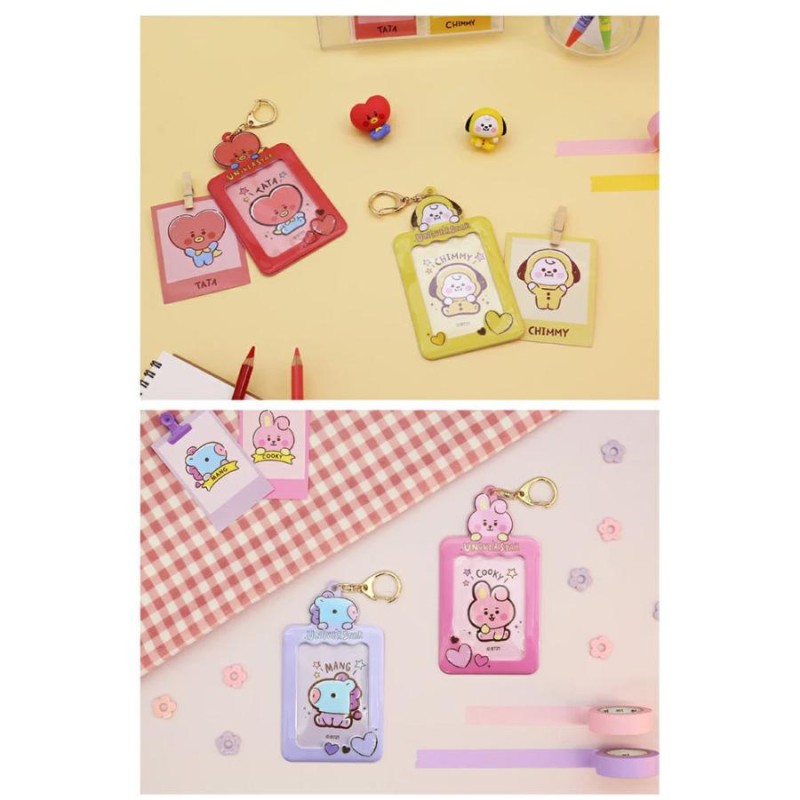 ステッカー付】 BT21 公式グッズ PHOTO CARD KEY HOLDER フォト