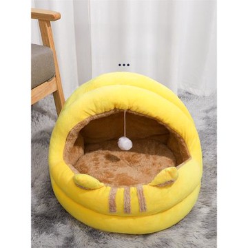 吉娃娃比熊泰迪專用狗窩秋冬季保暖加厚貓咪室內窩墊半封閉式狗床