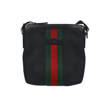 GUCCI 631195 經典織帶帆布協背包