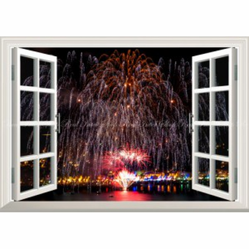 累計販売2万枚突破 絵画風 壁紙ポスター 地中海の花火 南フランス 祝賀 お祭り 夏 風物詩 窓仕様 Shnb 006ma1 A1版 0mm 585mm 21新発 Www Gvisalain Com