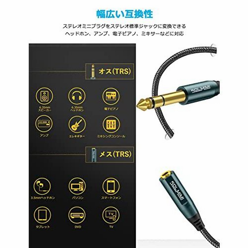 ☆送料無料☆ 当日発送可能 オーディオ変換プラグ アダプタ 標準6.35mmからミニ3.5mmに変換