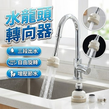 【台灣出貨】長款水龍頭轉向器｜水龍頭改裝轉向器｜可旋轉出水器｜廚房水龍頭延伸｜水龍頭接頭