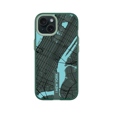 iPhone 15 Clear 憂墨綠 - JOCR - New York (Black Logo)