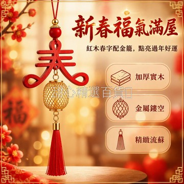 台灣出貨✨ 美字造型絨面掛飾 金色鏤空小燈籠 紅流蘇春節裝飾 中式居家懸掛擺設 客廳門庭點綴 手工藝品禮品