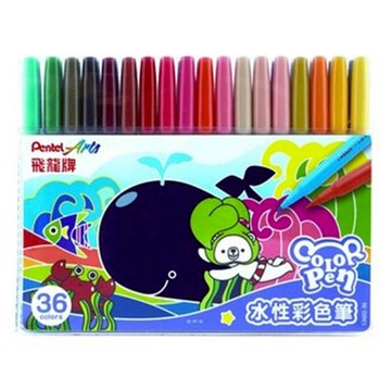 【Pentel飛龍】S3602-36 彩色筆  36色/盒