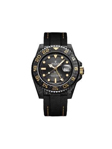 DiW (Designa Individual Watches) - pre-owned customised DiW GMT-Master II Golden Speedster 40mm - unisex - Carbon Fiber/Nylon - One Size - Black
