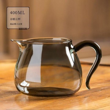 【茶品名】🍵公道杯 過濾 分茶器公道杯菸灰色加厚分茶器一體高檔玻璃茶漏套裝家用耐熱日式高溫