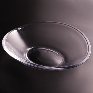 簡約藝術水晶玻璃水果盤現代創意新居家用大號透明果盤零食水果盆