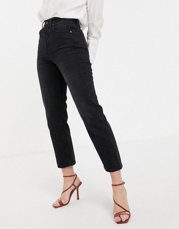 Topshop Editor straight leg jeans in washed black推薦| ASOS LINE購物