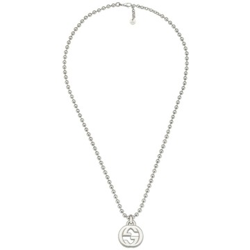 GUCCI INTERLOCKING G銀項鍊 925銀