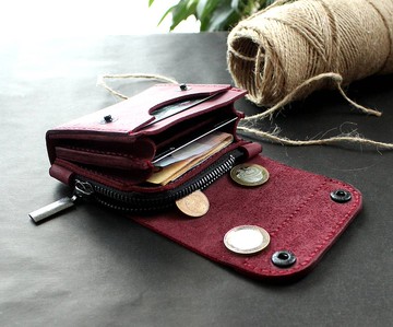 真皮錢包 小錢包 前袋錢包