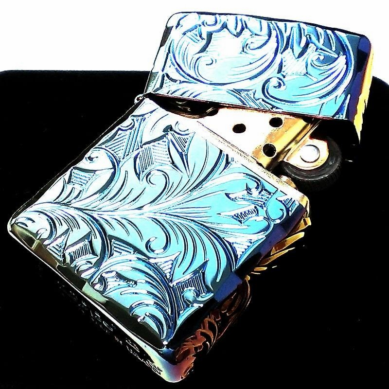 ZIPPO アーマー ジッポ ライター 5面立体彫刻 唐草 リーフ
