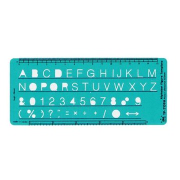 【徠福】英文數字定規 針筆專用 / 片 TP-709A