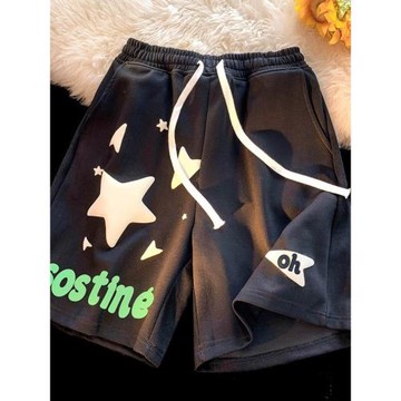 運動短褲男夏季潮牌潮流休閑五分褲美式籃球褲青少年直筒寬松褲子