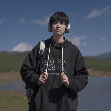 衛衣男春秋季潮牌日系復古cityboy連帽外套字母刺繡男裝休閑上衣