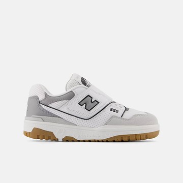 NEW BALANCE 男女大童休閒鞋-白灰色 550系列-PHB550SF-M