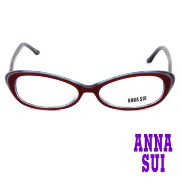【ANNA SUI】日本安娜蘇 時尚漸層造型平光眼鏡-紅(AS090-02)