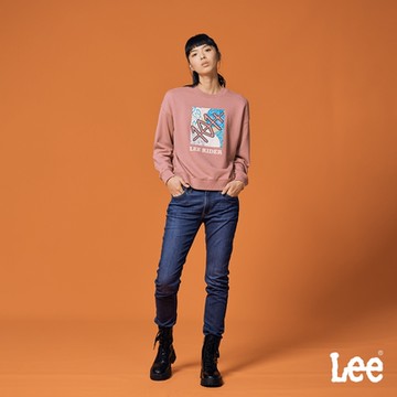 Lee 女款 401 中腰標準小直筒牛仔褲 深藍洗水｜101+