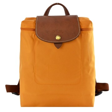 [平輸版]LONGCHAMP LE PLIAGE系列再生尼龍摺疊後背包(番紅花)真品平輸
