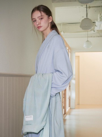 Terry Shawl Collar Robe (Blue)