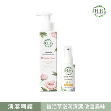 HH私密益生元潔淨露200ml(復活草滋潤)+私密舒緩噴霧50ml(柑橘涼感)