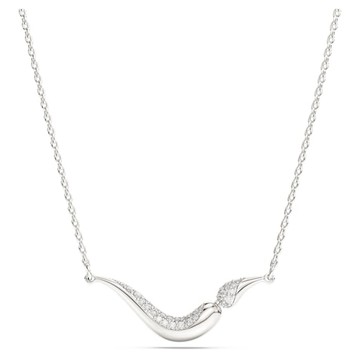 【Swarovski 施華洛世奇】Swarovski Classica 項鏈(圓形切割 白色 銀)( 5740342)