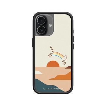 iPhone 17 Mod NX -邊框背蓋組合 (相機按鈕) 黑 - ilovedoodle (Lim Heng Swee) - Cat Landscape - Rainbow 貓咪彩虹