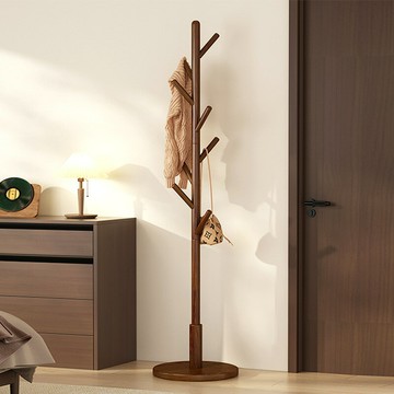 【含稅/免運】 實木衣帽架臥室掛衣架立式家用室內落地衣架單柱掛包掛衣服加粗款