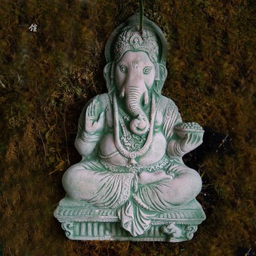 泰國砂石象鼻財神擺件魚缸造景裝飾品桑拿會所玄關桌石雕象神擺設