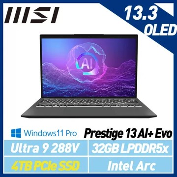 Ultra新機【硬碟升級】MSI微星 Prestige 13 AI+ Evo A2VMG-011TW 13.3吋商務筆電