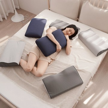 吸濕排汗人體工學釋壓記憶枕(經典款/蝶型款/麵包款) - 蝶型款護頸記憶枕吸濕排汗