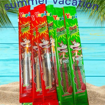 「現貨免運」 泰國🇹🇭yupi  超長酸軟糖 可樂/西瓜口味 一條10g 趣味軟糖 Yupi 軟糖