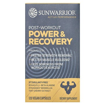 Sunwarrior, 鍛煉前配方，力量和修復，120 粒全素膠囊
