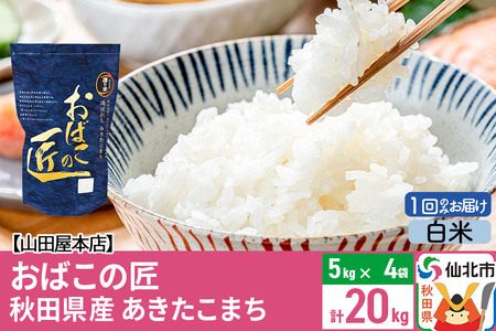 令和5年産 仙北市産 おばこの匠 20kg秋田県産あきたこまち