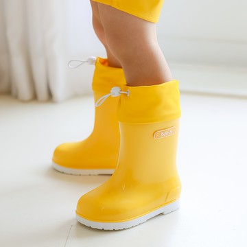 bay*b 兒童 夢幻色彩 雨鞋  黃色的  170