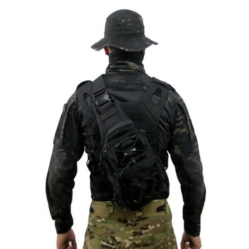 WJTWZY 戶外戰術胸包男士多功能斜肩包運動斜挎包單肩EDC胸前掛包