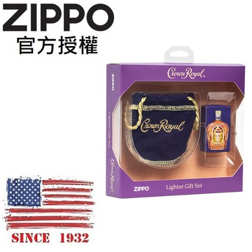 ZIPPO 皇冠威士忌聯名款防風打火機、布質提包套裝組