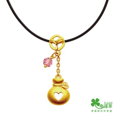 幸運草 愛的養分黃金女墜子 送項鍊