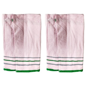 LIFE 來福牌 靜雅小浴巾 60x110CM 225G 100%棉 台灣製  綠色  2條