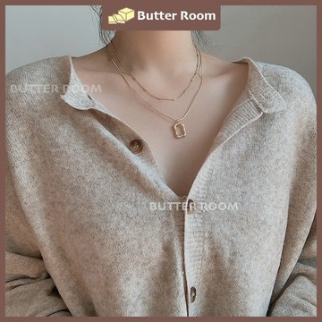 Butter Room 🧈 不規則方形項鍊兩件組 （金/銀） 台灣出貨免運 細鍊 疊戴 項鍊組