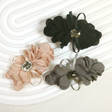 【花田囍飾】HA24009 嬌俏手燒花造型髮夾 (3色)