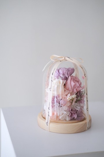 薰衣草紫永生花夜燈/母親節花禮/母親節禮物